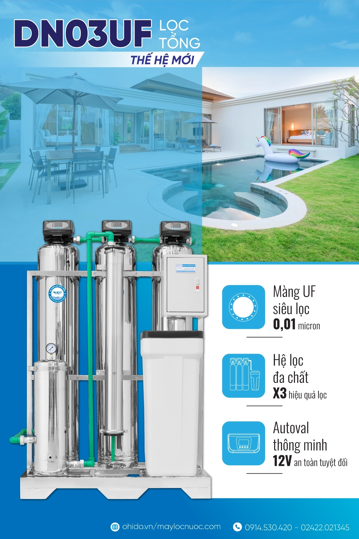 Hệ thống lọc tổng uf-dn03