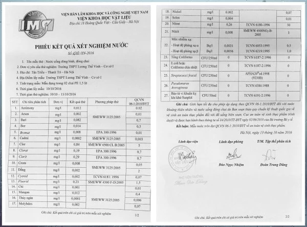 Dây chuyền lọc nước lương thế vinh 1
