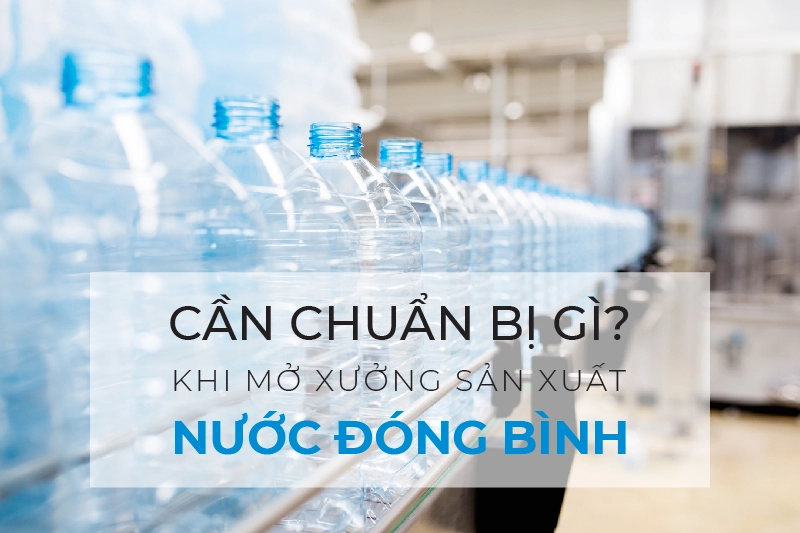 chuẩn bị làm lọc nước đóng bình
